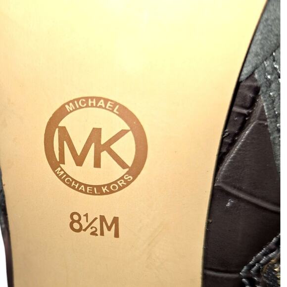 Michael Kors 8.5 Gray Women's Chelsea Ankle Boots 5 Inch Heel 8 1/2 M Shoes - Picture 7 of 9